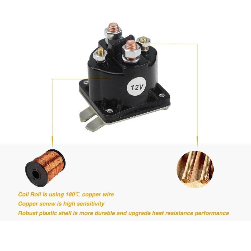 gradora Dump Trailer Solenoid 12V 4 Terminal 100 Amp Intermittent Duty SAZ4201GJ 7522 SAZ-4201ER 070009 190107 KTI Unit KTI 391-2-C - Image 3